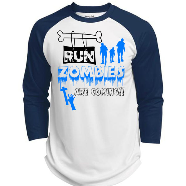 Run Zombies Are Coming T Shirt, Wait For Halloween T Shirt, Awesome T-Shirts  (Polyester Game Baseball Jersey)