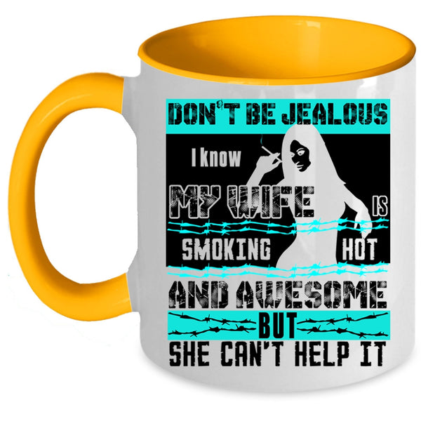 I Love My Wife Coffee Mug, I Know My Wife Is Awesome Accent Mug