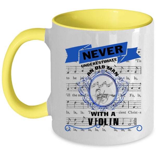 Cool Grandfather Coffee Mug, An Old Man With A Violin Accent Mug