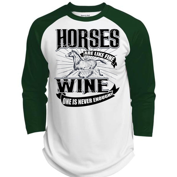 Horses Are Like Fine Wine T Shirt, I Love Equestrian T Shirt, Awesome T-Shirts  (Polyester Game Baseball Jersey)