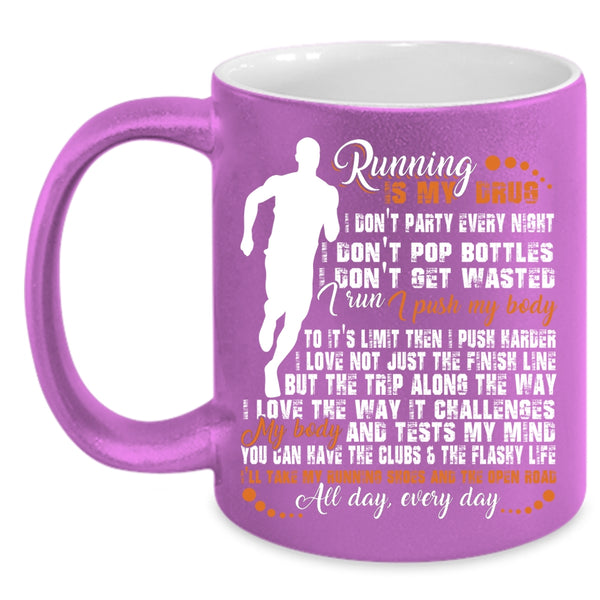 I Love Running Coffee Mug, Funny Gift For Runners Coffee Cup
