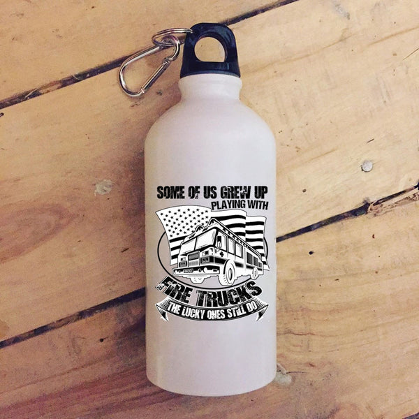 Some Of Us Grew Up Playing With Fire Trucks 20 oz Stainless Steel Bottle,Funny Fire Trucker Outdoor Sports Water Bottle
