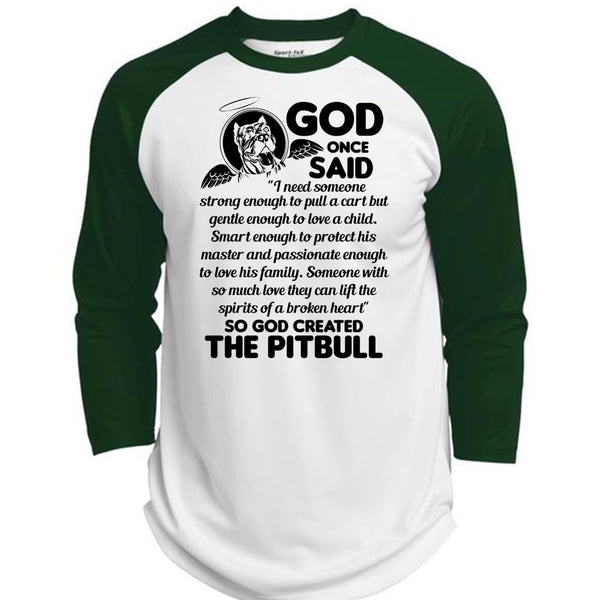 God Created The Pit Bull T Shirt, I Love Dog T Shirt, Awesome T-Shirts  (Polyester Game Baseball Jersey)