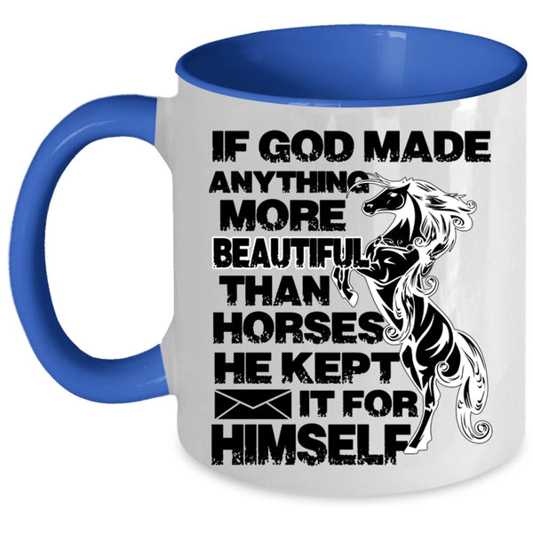 I Love Horses Coffee Mug, My Horses Accent Mug