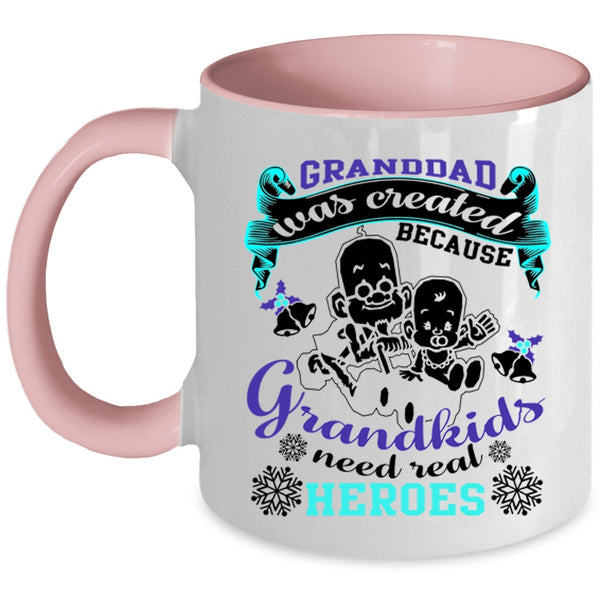 Christmas Gift For Grandpa Coffee Mug, Granddad Was Created Accent Mug