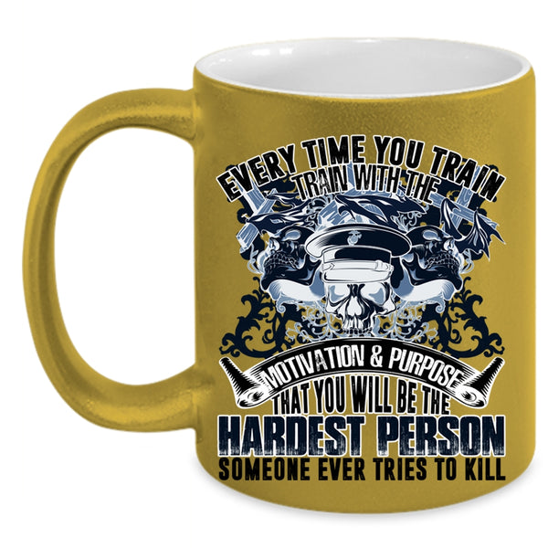 Train With The Motivation And Purpose Coffee Mug, Every Time Train Accent Mug