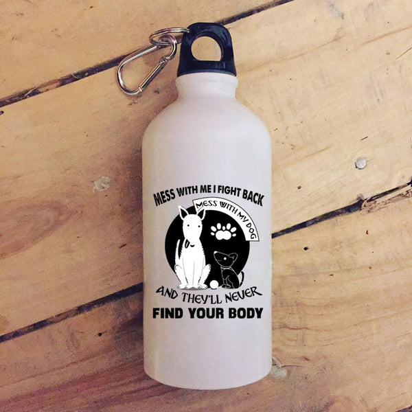 Don't Mess With My Dog 20 oz Stainless Steel Bottle,I Love My Dogs Outdoor Sports Water Bottle