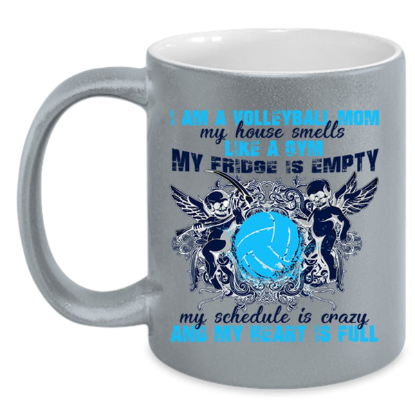 Cool Gift For Mom Coffee Mug, I Am A Volleyball Mom Accent Mug