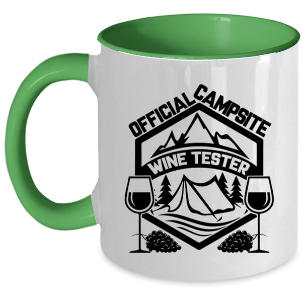 Wine Tester Coffee Mug, Official Campsite Accent Mug