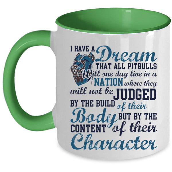 Cute Pit Bulls Coffee Mug, All Pitbulls Will One day Live In A Nation Accent Mug