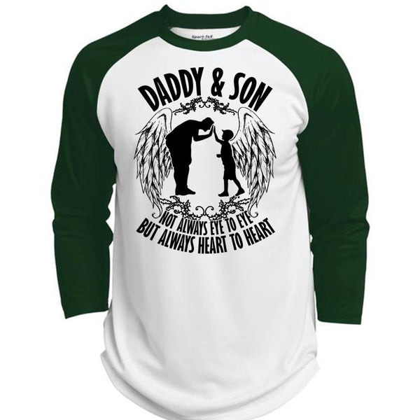 Daddy And Son Not Always Eye To Eye T Shirt, I Love Papa T Shirt, Awesome T-Shirts  (Polyester Game Baseball Jersey)