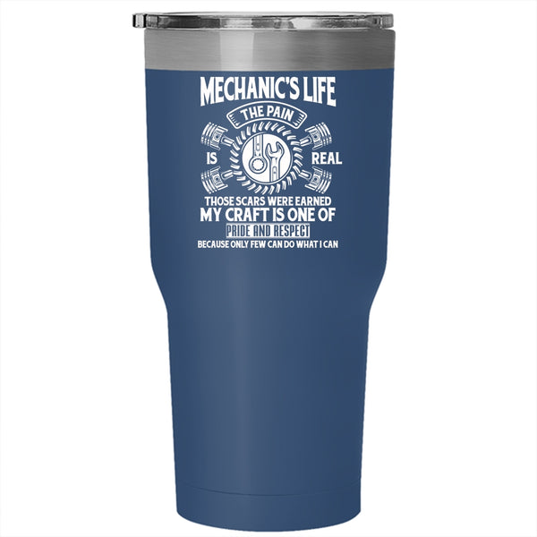 Mechanic's Life Tumbler 30 oz Stainless Steel, Awesome Mechanics Travel Mug