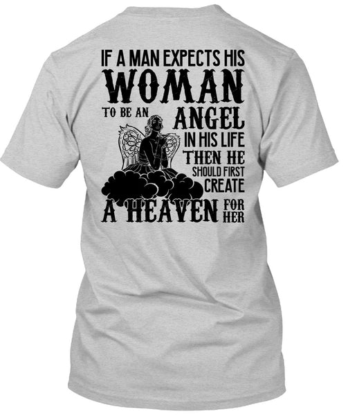 Woman To Be An Angel T Shirt, I Love Wife T Shirt