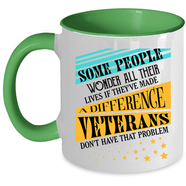 American Flag Coffee Mug, Awesome Veterans Accent Mug