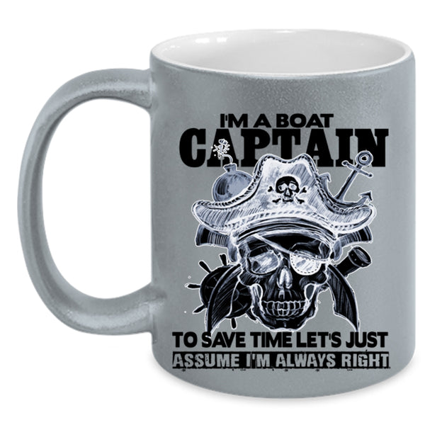 Cool Gift For Sailors Coffee Mug, I'm A Boat Captain Accent Mug