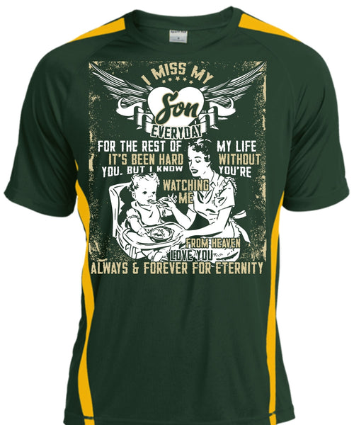 I Miss My Son T Shirt, Watching Me From Heaven T Shirt, Cool Shirt