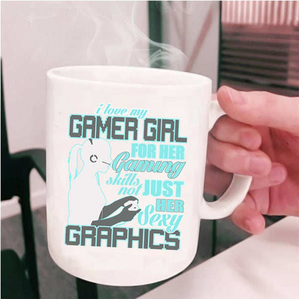 Cool Gaming Coffee Mug, I Love My Gamer Girl Cup