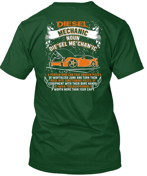 Diesel Mechanic T Shirt, Worth More Than Your Car T Shirt