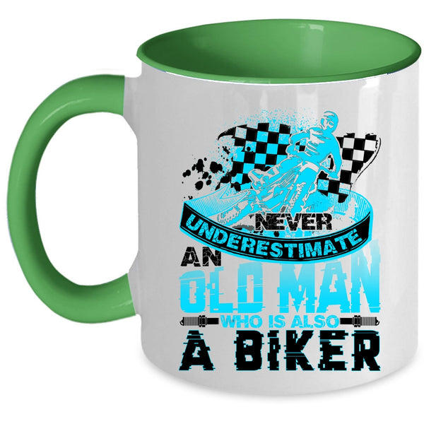 Awesome Gift For Grandfather Coffee Mug, An Old Man Is A Biker Accent Mug