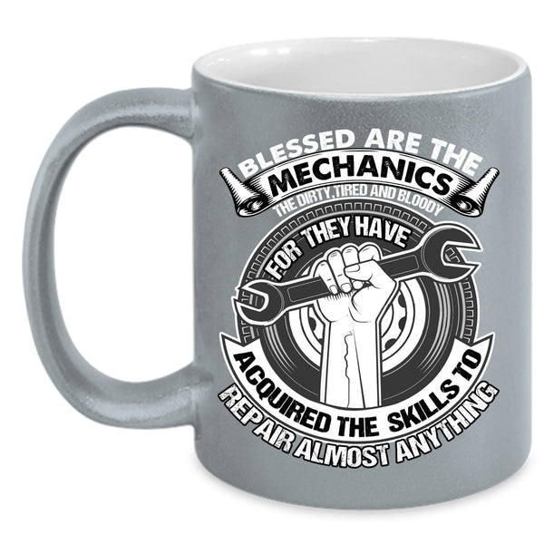 Blessed Are The Mechanics Coffee Mug, Awesome Mechanics Coffee Cup