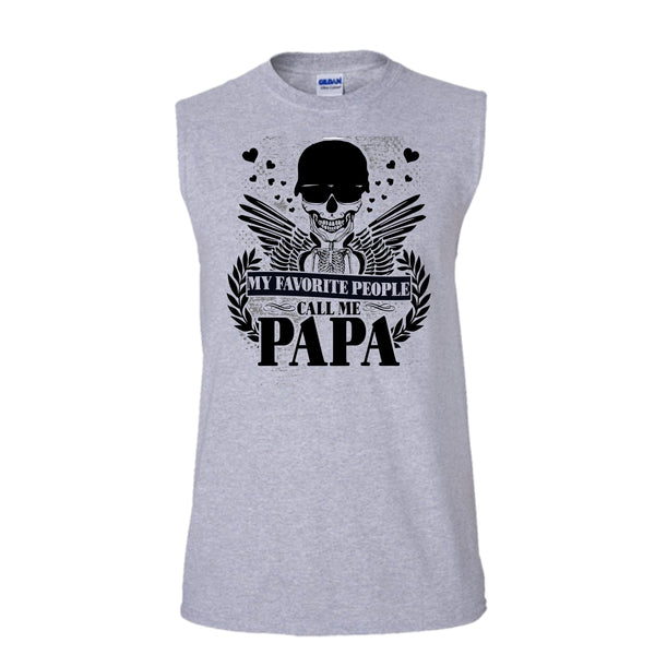 My Favorite People T Shirt, Gift For Papa Tank Top (Men's Cotton Sleeveless)