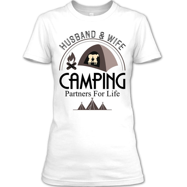 Husband & Wife T Shirt, Coolest Camping Couple T Shirt