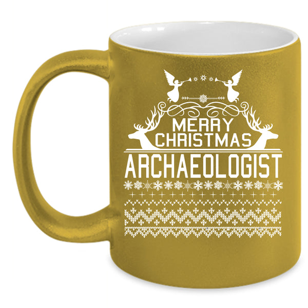 Merry Christmas Coffee Mug, Archaeologist Coffee Cup