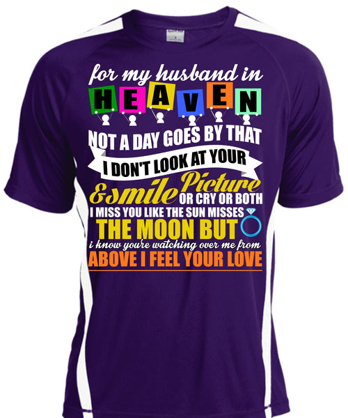 For My Husband In Heaven T Shirt, Smile Picture T Shirt, Cool Shirt