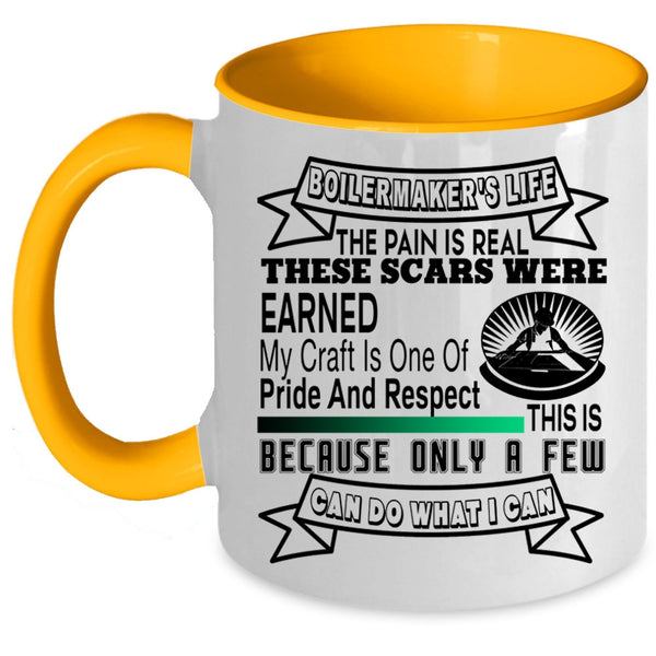 Funny Gift For Boilermakers Coffee Mug, Boilermaker's Life Accent Mug