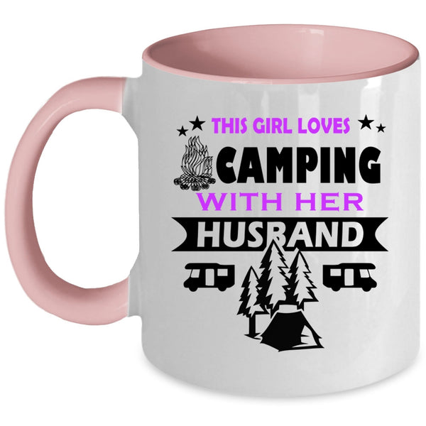 This Girl Loves Camping With Her Husband Mug, Camping Cup