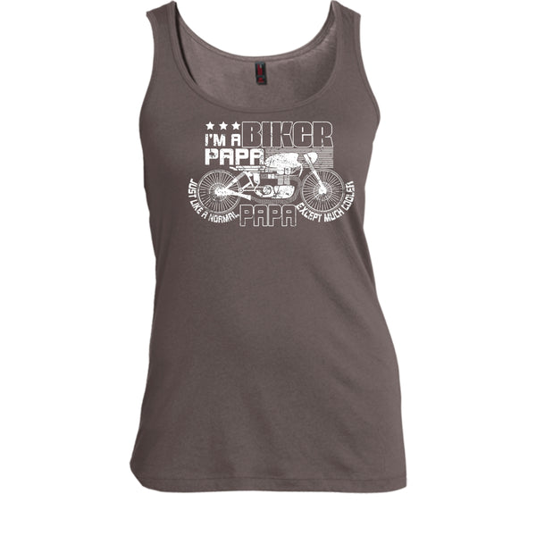 I'm A Biker Papa T Shirt, Papa Except Much Cooler Tank Top