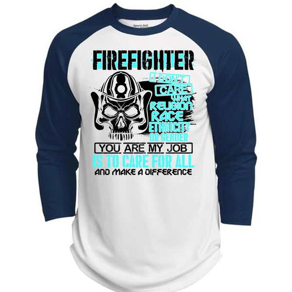 Firefighter I Don't Care T Shirt, Being A Firefighter T Shirt, Awesome T-Shirts  (Polyester Game Baseball Jersey)