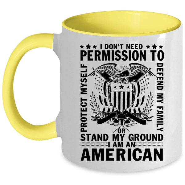 American Flag Coffee Mug, I Am An American Accent Mug