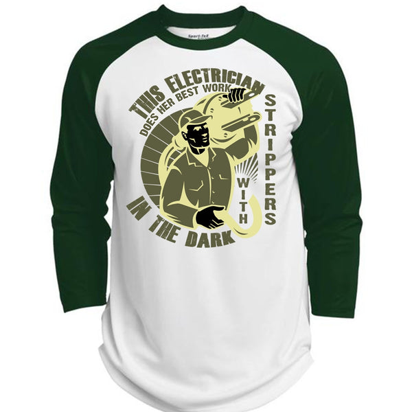 This Is Electrician T Shirt, In The Dark T Shirt, Awesome T-Shirts  (Polyester Game Baseball Jersey)
