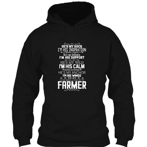 He Is My Rock T Shirt, I Love Being Loved By My Farmer T Shirt