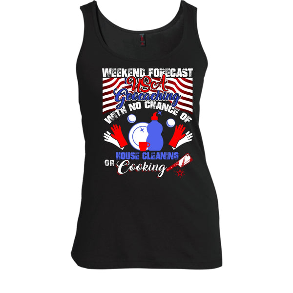 Weekend Forecast USA Geocaching T Shirt, Coolest Geocaching T Shirt, Cool T Shirt