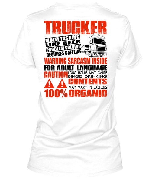 Trucker Multitasking Like Beer T Shirt, Adult Language T Shirt