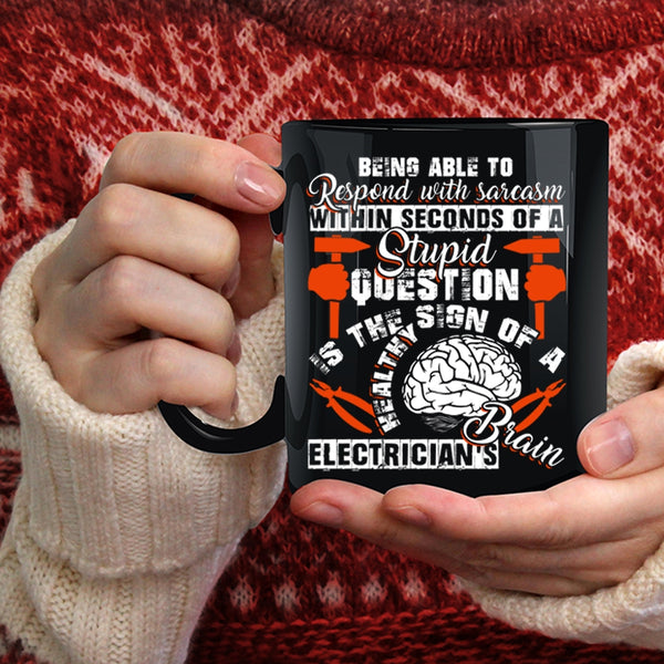 Electrician'S Brain Coffee Mug, Funny Electricians Coffee Cup