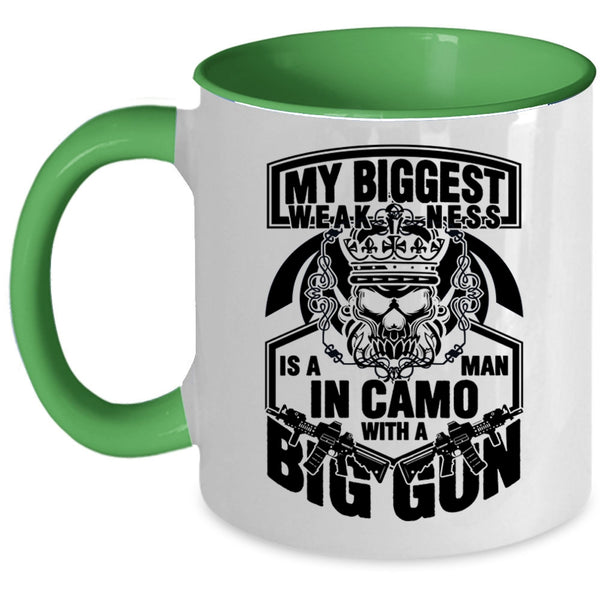 Big Gun Coffee Mug, My Biggest Weaknees Is A Man Accent Mug