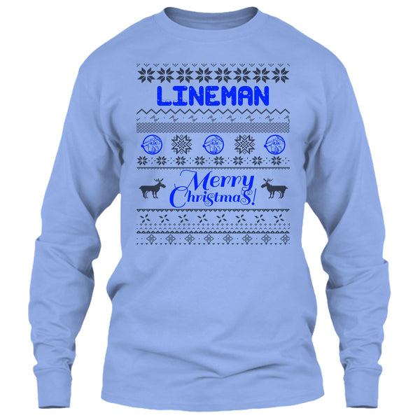 Lineman Merry Christmas T Shirt, Gift For Merry Christmas T Shirt