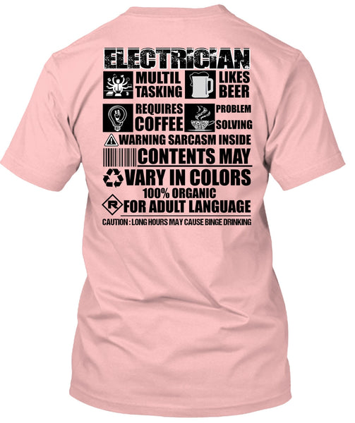 Electrician Multi-tasking T Shirt, I Love Electrician T Shirt