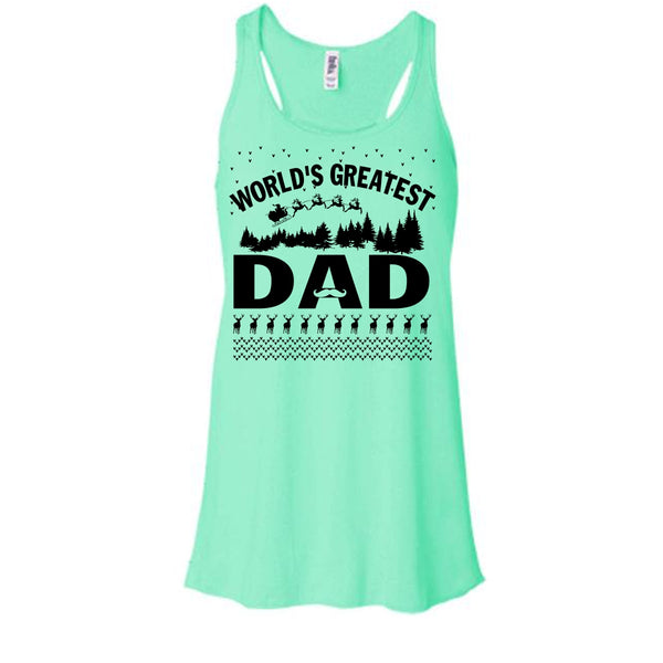 World's Greatest Dad T Shirt, Merry Christmas Gift Tank Top