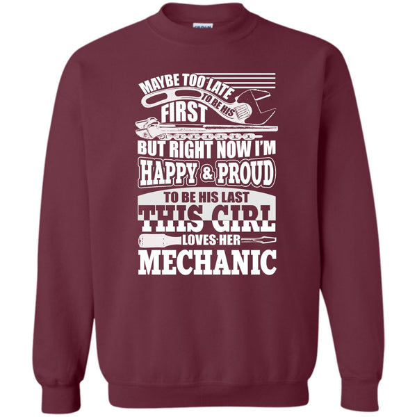 This Girl Loves Her Mechanic T Shirt, Coolest Mechanic Sweatshirt