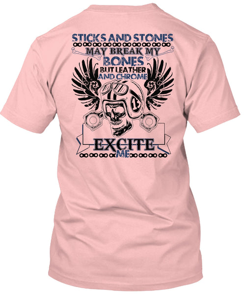 Sticks And Stones T Shirt, I Love Biker T Shirt
