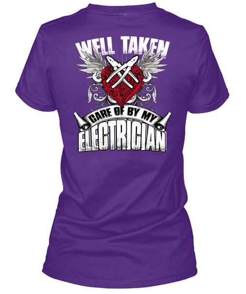 Care Of By My Electrician T Shirt, Being An Electrician T Shirt