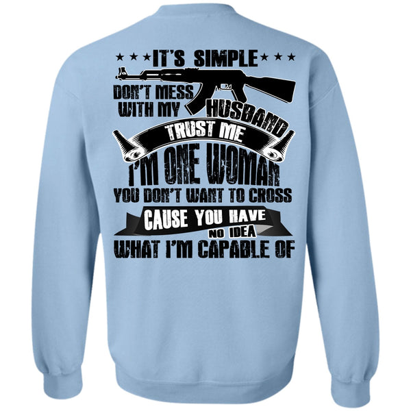 I Love Husband T Shirt, Don't Mess With My Husband Sweatshirt