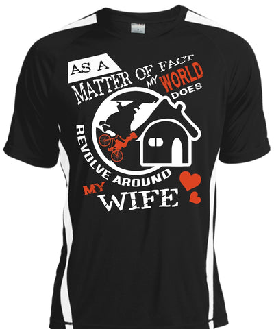 A black t-shirt with the shopify logo