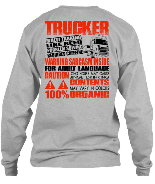 Trucker Multitasking Like Beer T Shirt, Adult Language T Shirt