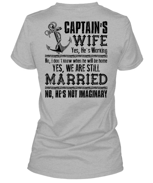 Captain's Wife T Shirt, I Love Husband T Shirt