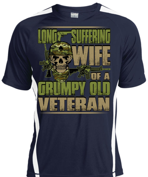 Long Suffering Wife T Shirt, Grumpy Old Veteran T Shirt, Cool Shirt